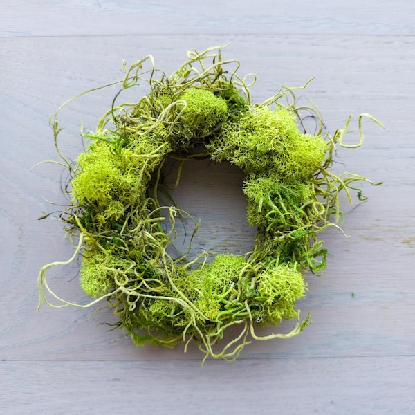 Dried moss handcrafted mini wreaths