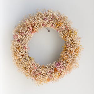 Fall golden meadow preserved wreath